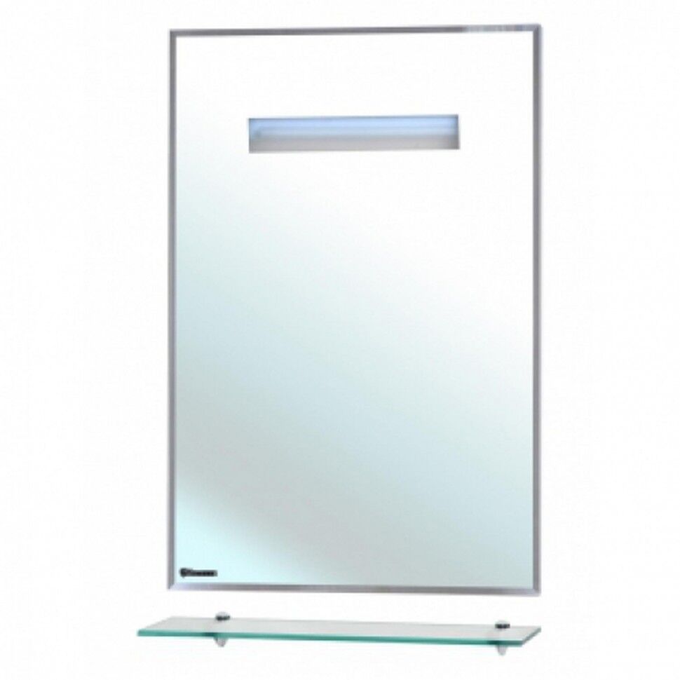 Зеркало Ника-60 с полкой (внутр.подсветка)