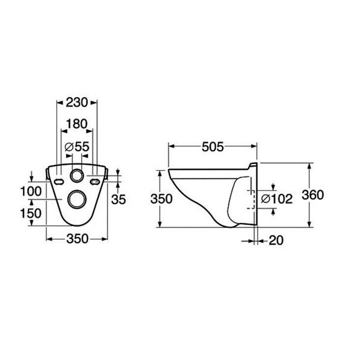 Унитаз подвесной Logic 5693 крепл. из нерж.стали GUSTAVSBERG