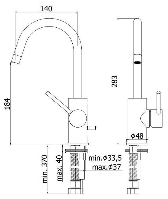 Смеситель для раковины Paffoni Light LIG078NO Черный