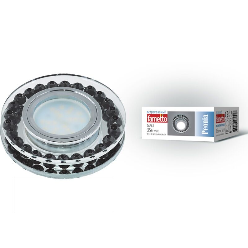 Светильник DLS-P102 GU5.3 CHROME/BLACK