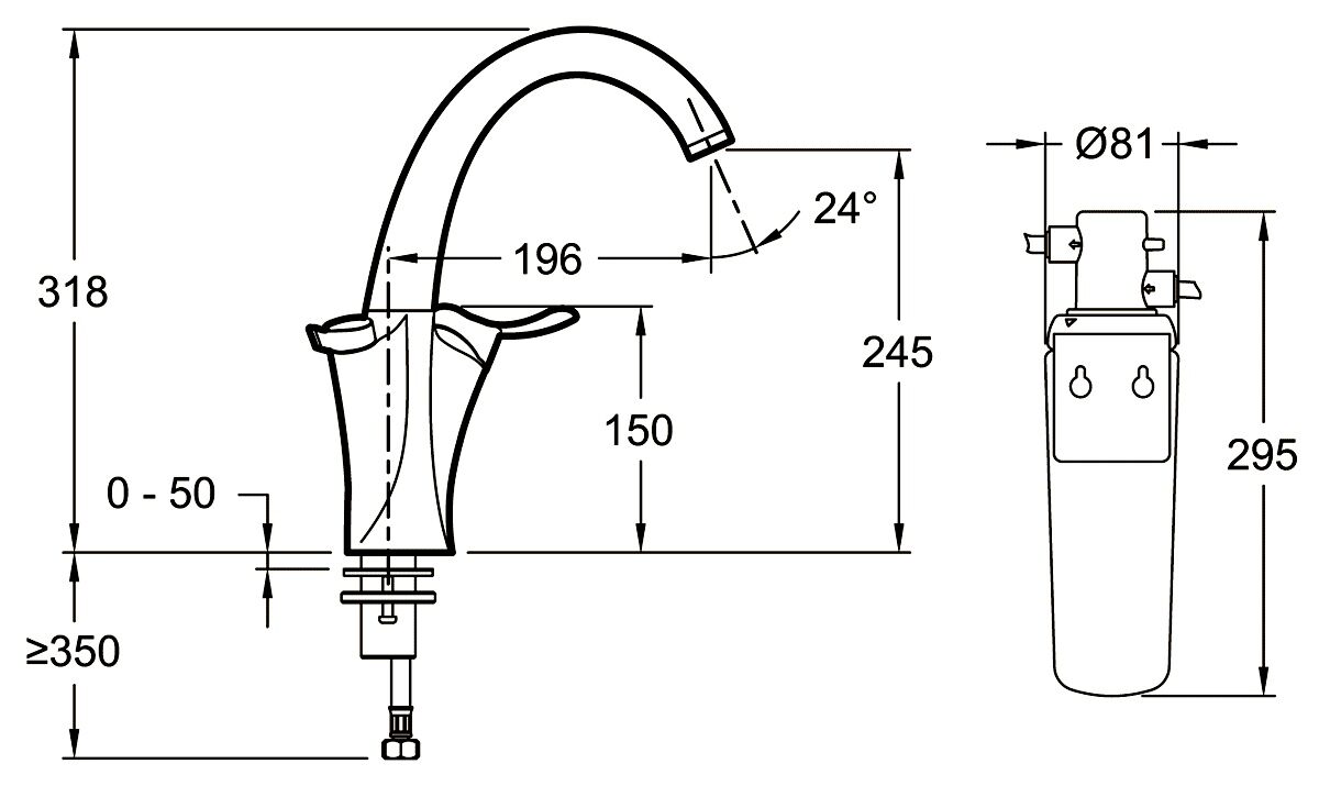 Смеситель CARAFE E18865-CP