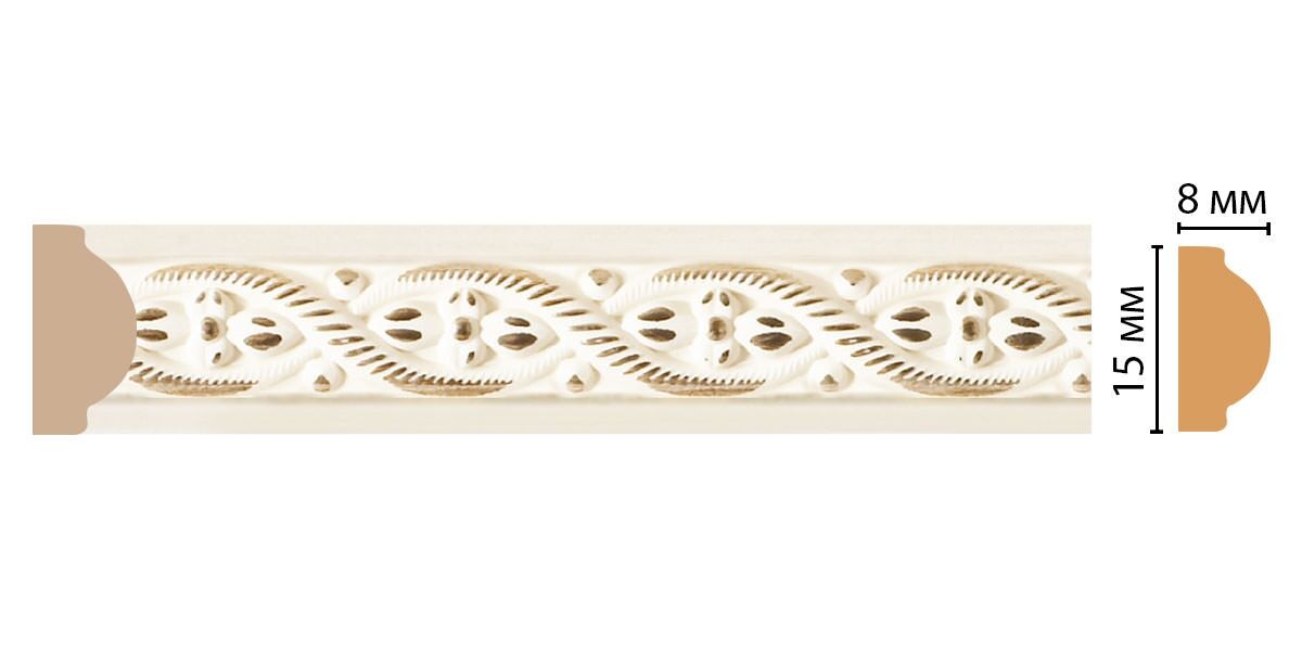 Молдинг DECOMASTER (15х8х2400мм) 130-6 ШК/80