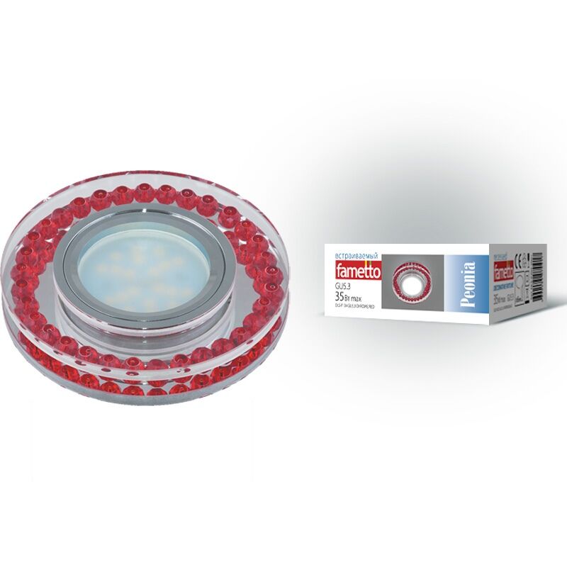 Светильник DLS-P104 GU5.3 CHROME/RED