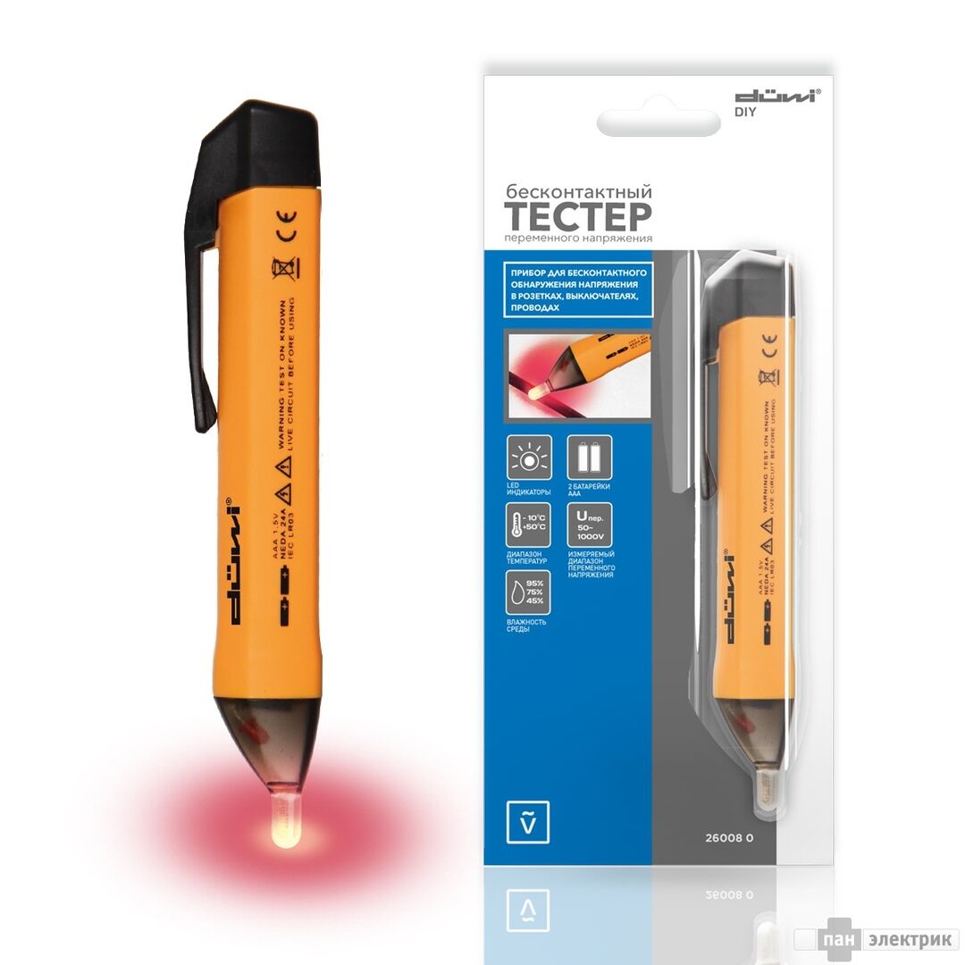 Бесконтактный тестер переменного напряжения DIY duwi 26008 0