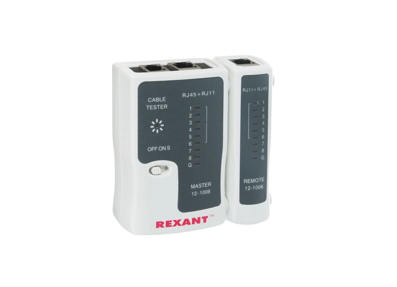 Тестер кабеля RJ-45+RJ-11 для тестирования и обнаружения короткого замыкания (передатчик+приемник)