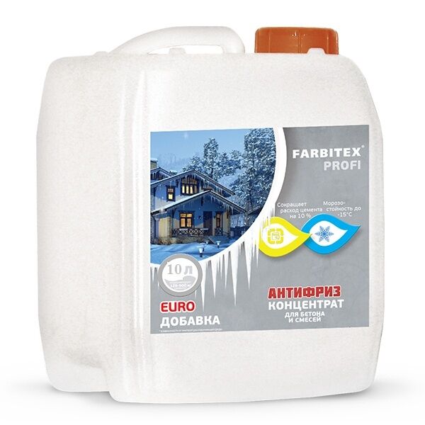 Добавка пластифицирующая противоморозная 10л FARBITEX ПРОФИ*