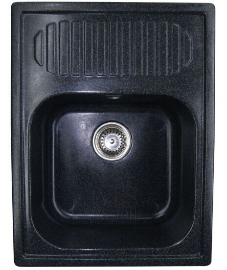 Мойка каменная MS-6 черн металлик ду645*495 гл190