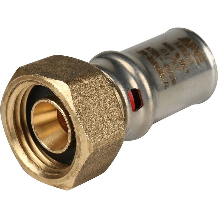 Соединение пресс с накидной гайкой 16х1/2 SFP-0016-001216 STOUT
