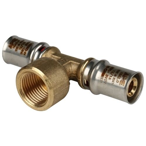 Тройник пресс с ВР 16х1/2х16 SFP-0007-001216 STOUT