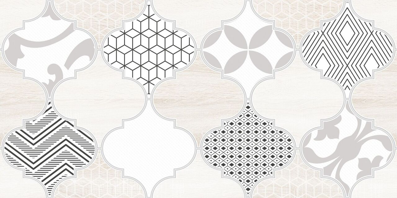 1641-8625 Настенная плитка декор Мореска 1641-8625 20х40 бежевая