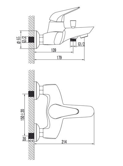 Смеситель в/д LEMARK POSEIDON (LM4232C) 15031