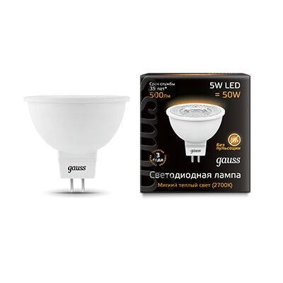 Лампа LED MR16 5W GU5.3 3000K 101505105