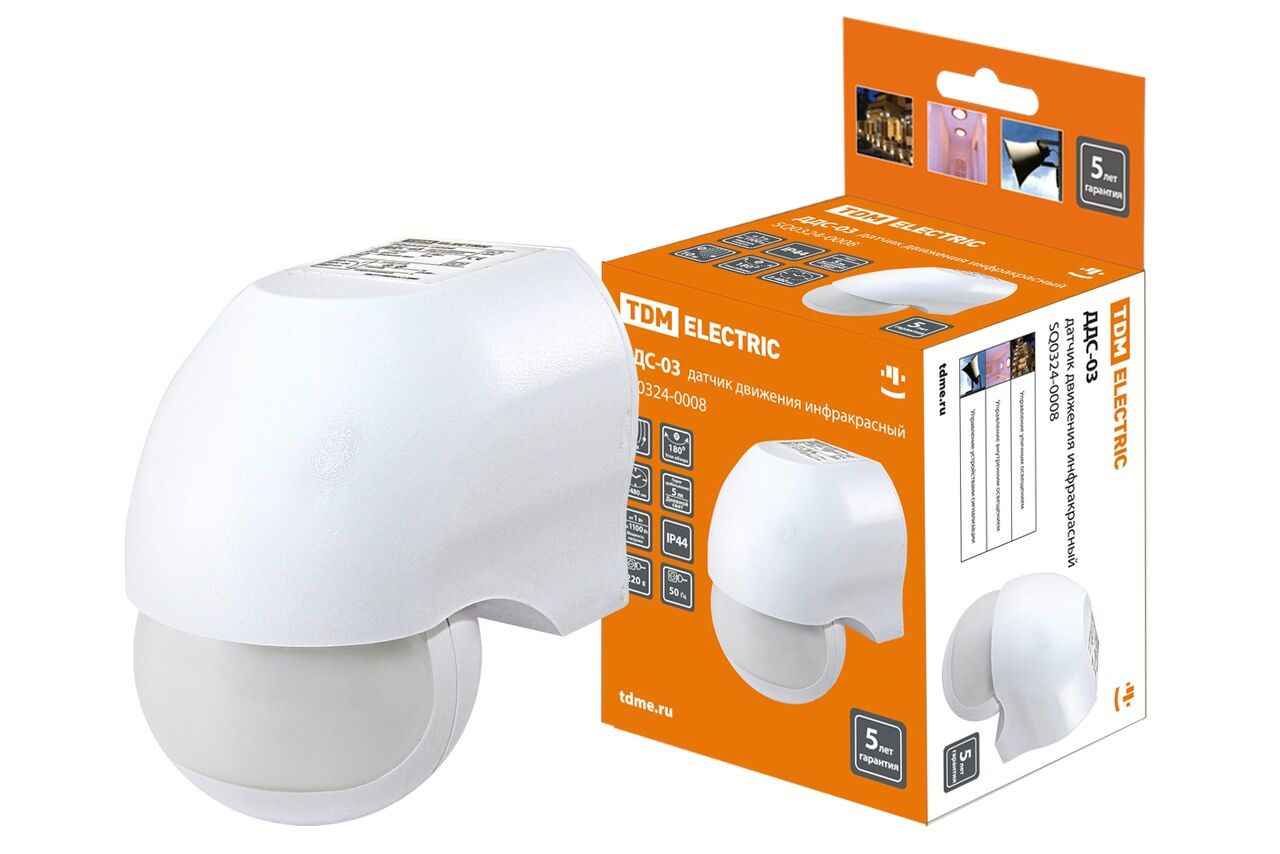 Датчик движения ДДС-03 1100Вт IP44 TDM