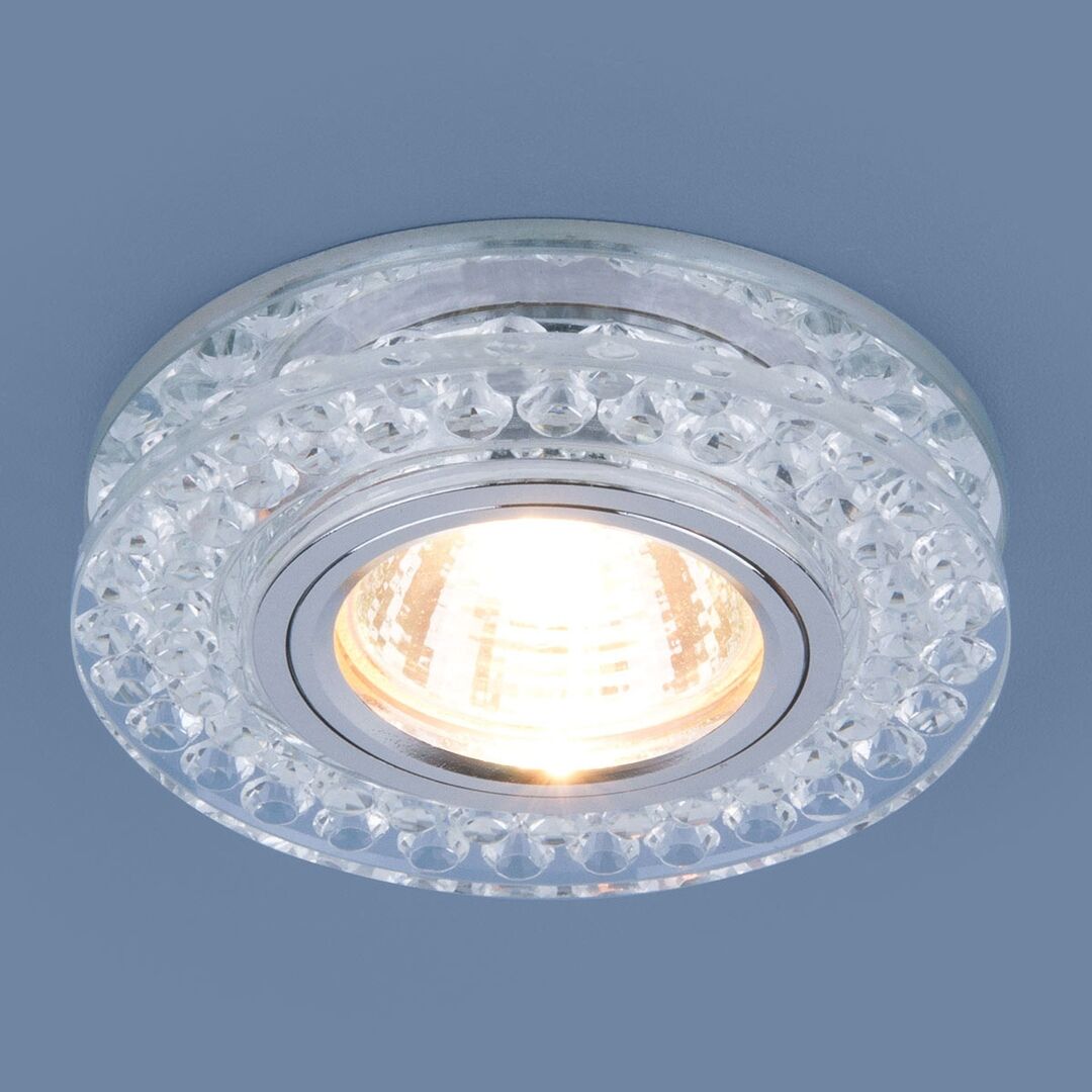 Светильник 8381 CL/SL серебро прозрачный