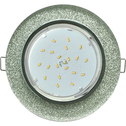 Светильник Ecola Gx53 H4 Glass Стекло круг хром сереб.бл FS53RNECH