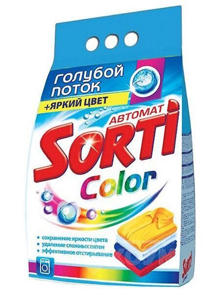 Порошок стиральный SORTI Колор эконом авт. 3кг