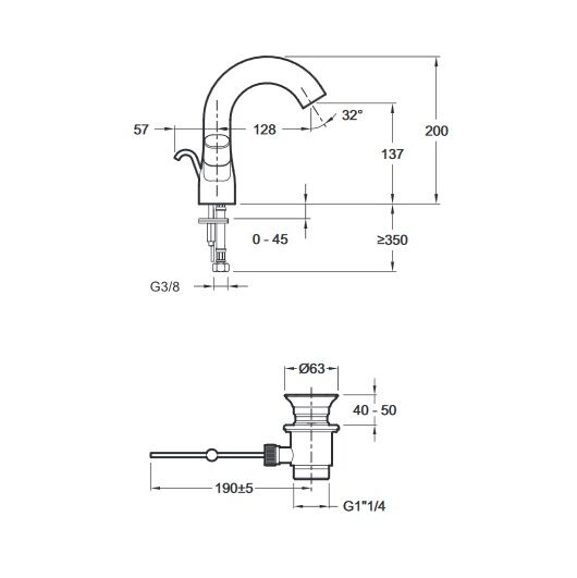 Смеситель TALAN E10085RU-CP