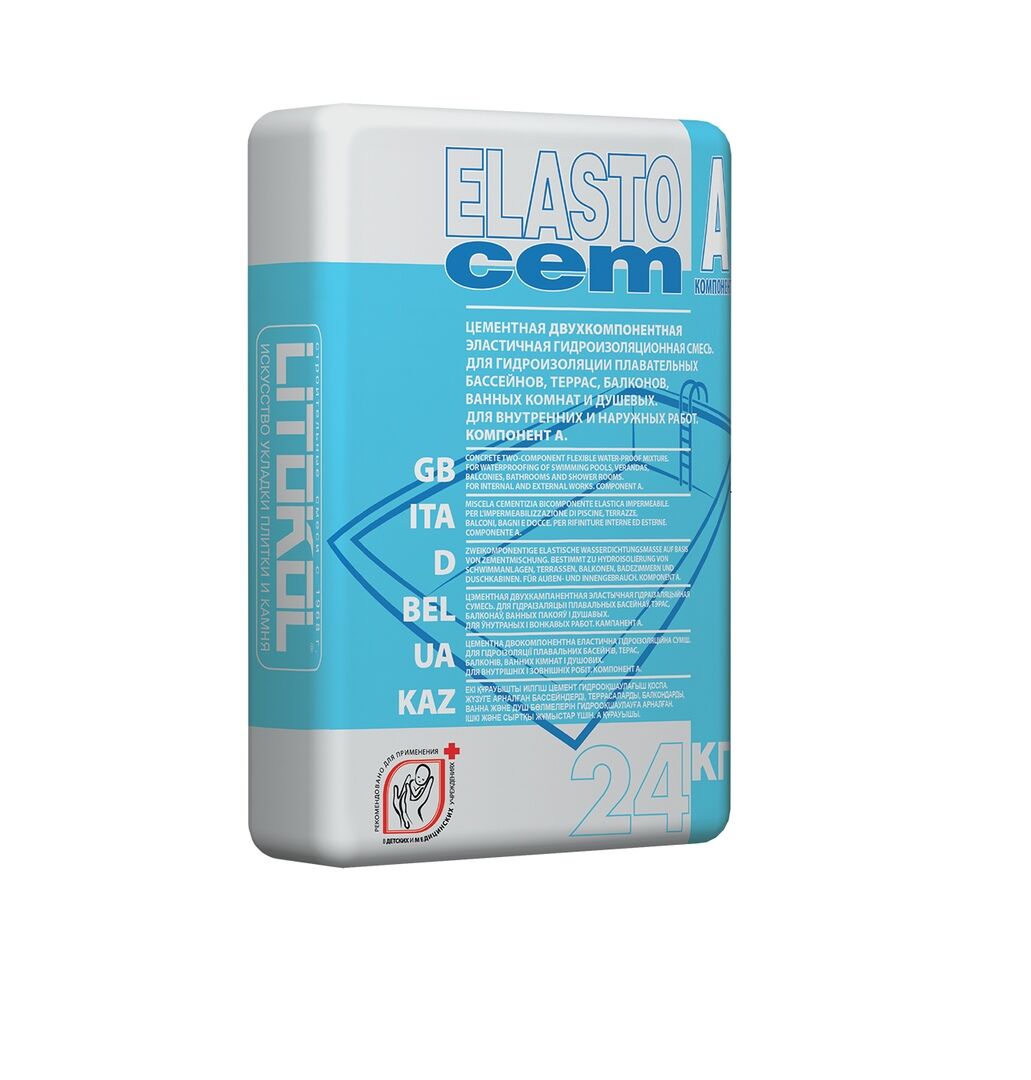 Гидроизоляция ELASTOcem А 24кг