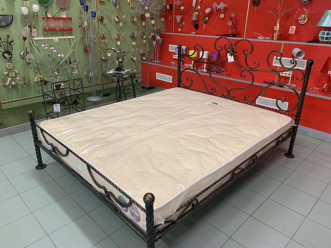 Кровать KP-041/1600/MP+Матрас Nano Plot Leader 200х160