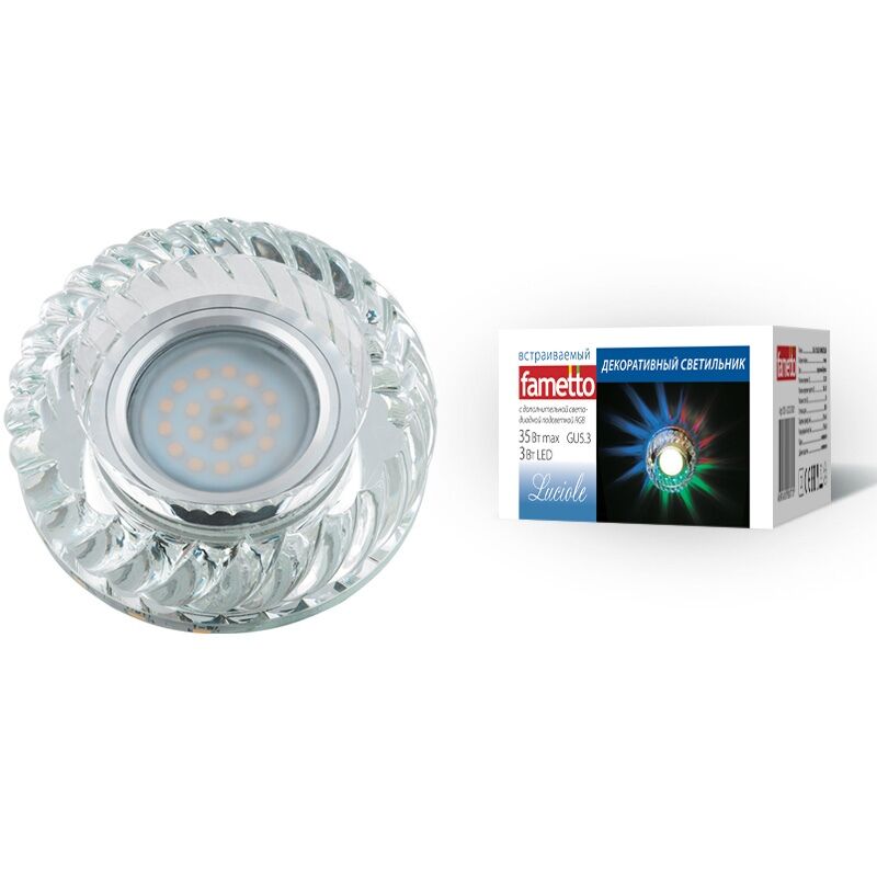 Светильник DLS-L123 GU5.3 GLASSY CLEAR RGB