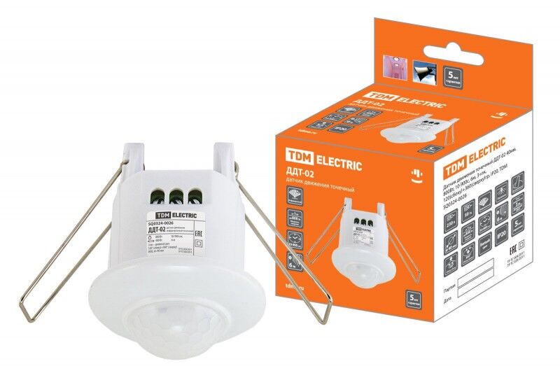 Датчик движения ДДТ-02 800Вт IP20 TDM