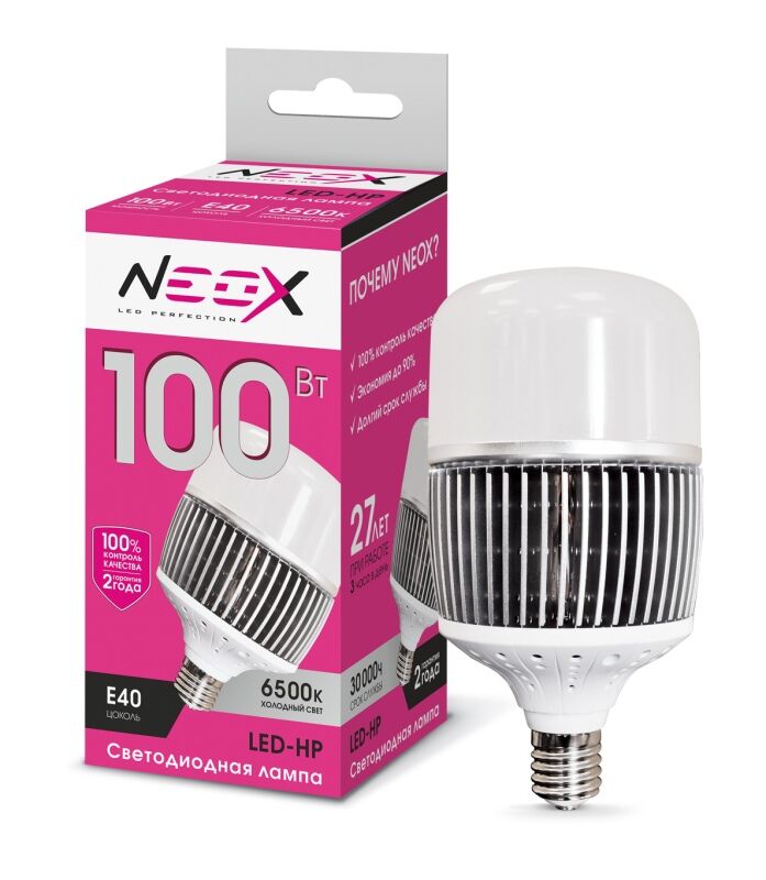 Лампа LED-HP 100Вт 230В E40 6500К NEOX