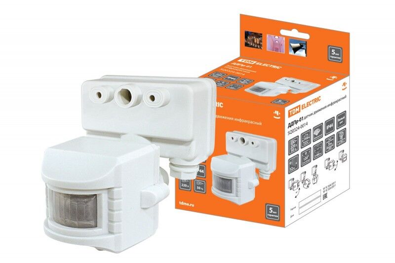 Датчик движения ДДПр-01 1100Вт IP44 TDM