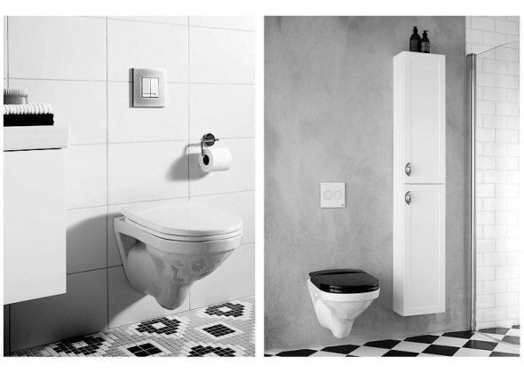 Унитаз подвесной Logic 5693 крепл. из нерж.стали GUSTAVSBERG