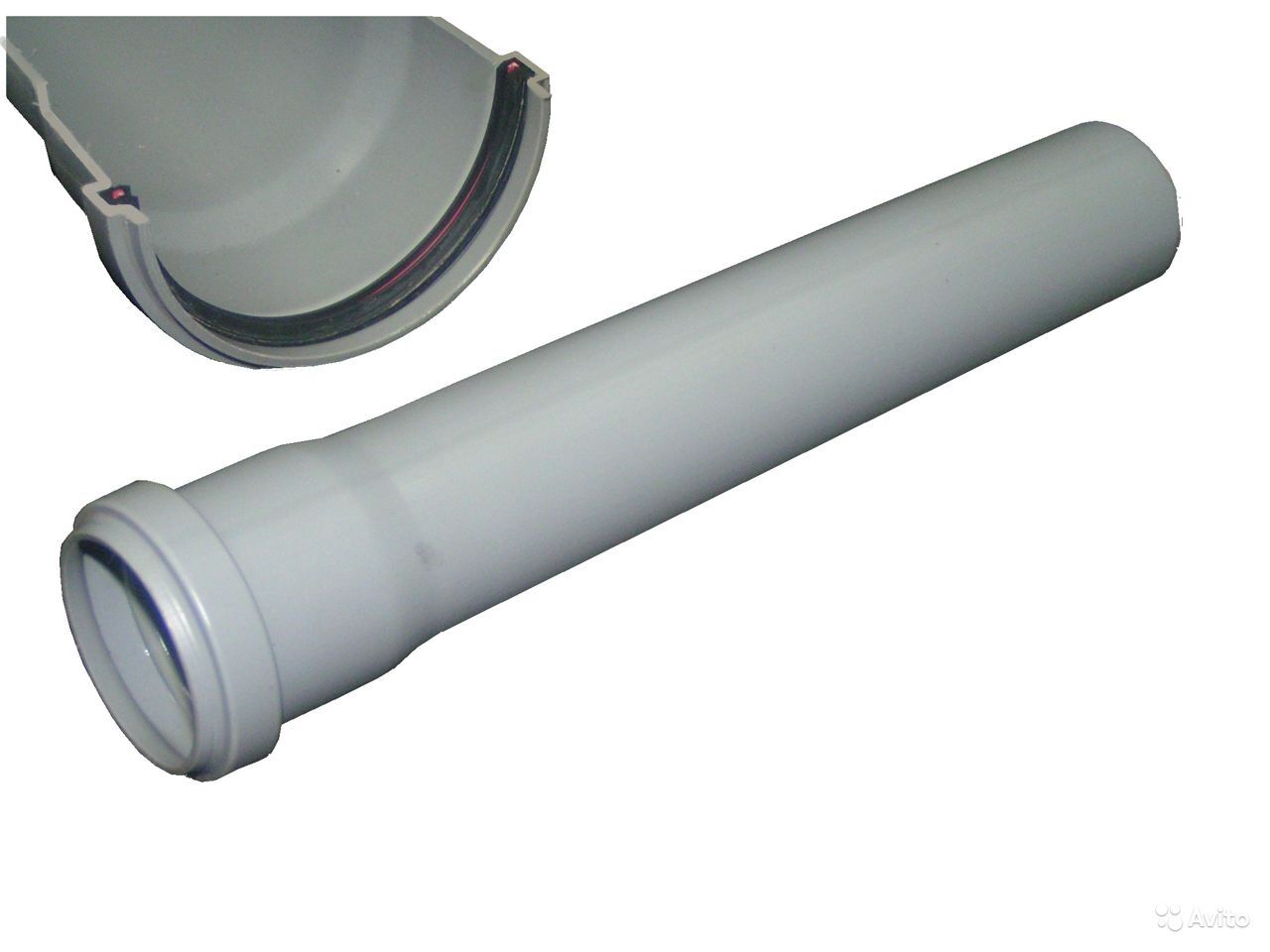 Труба 110х2000 РР серая Valfex