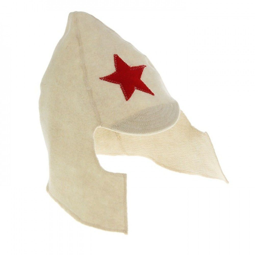 Шапка Буденовка Красная армия (белый)