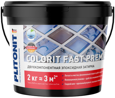 Затирка Colorit Fast Premium Плитонит серый 2кг №24