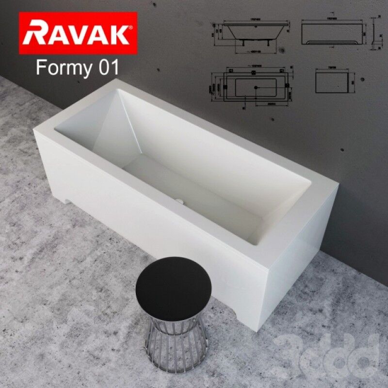 Панель RAVAK 180 L белая акриловая CZ001Y0A00