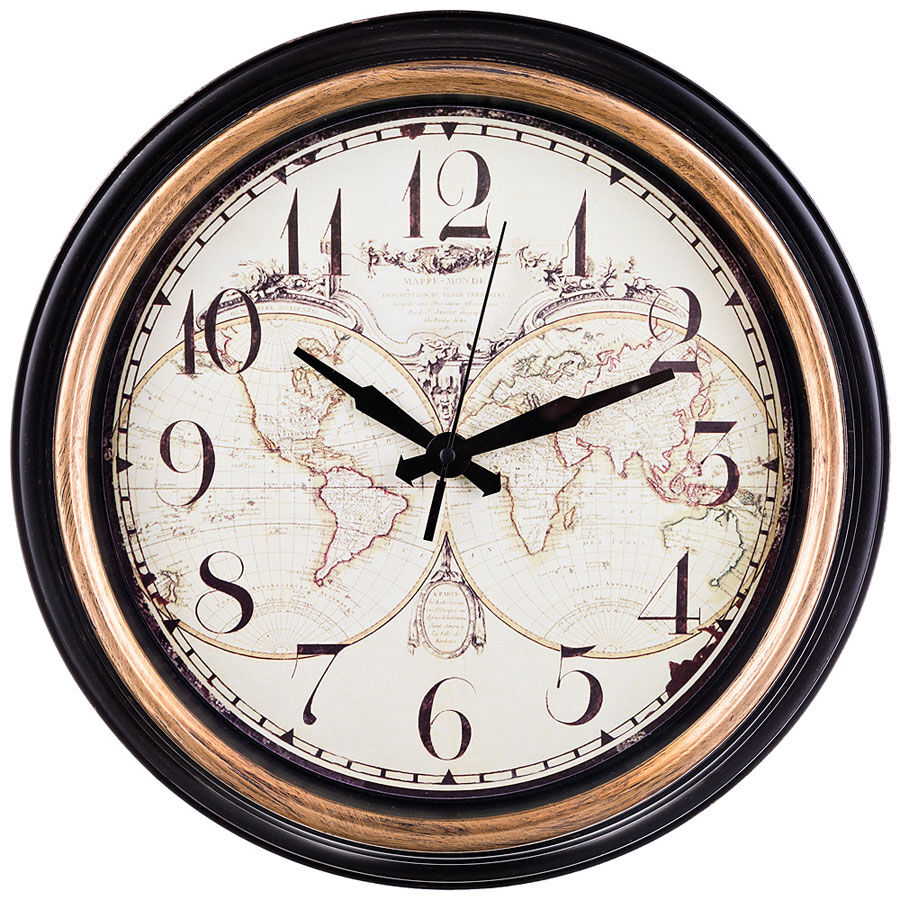 Часы настенные WORLD MAP 36см 220-283